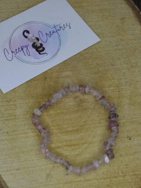 Strawberry quartz split bracelet