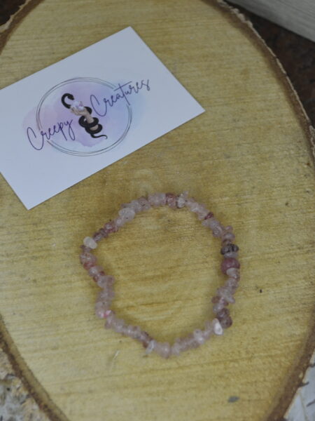Strawberry quartz split bracelet